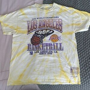 Mitchell & Ness Yellow Tie-Dye Los Angeles Lakers Tee